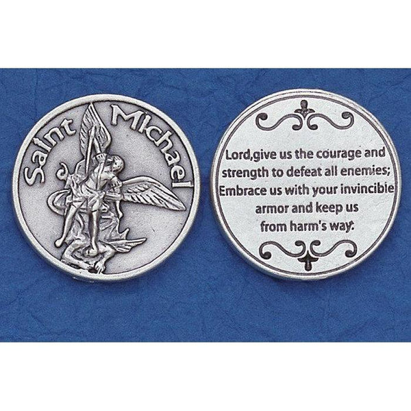 St Michael Pocket Token-Military – National Shrine of St. Dymphna