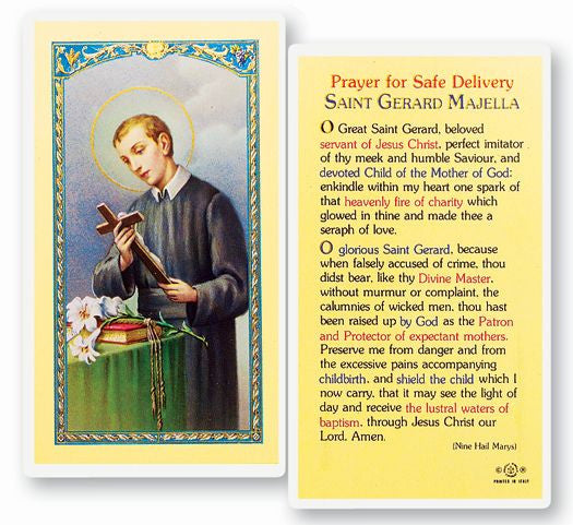 Prayer For A Safe Delivery~St Gerard Majella LPC