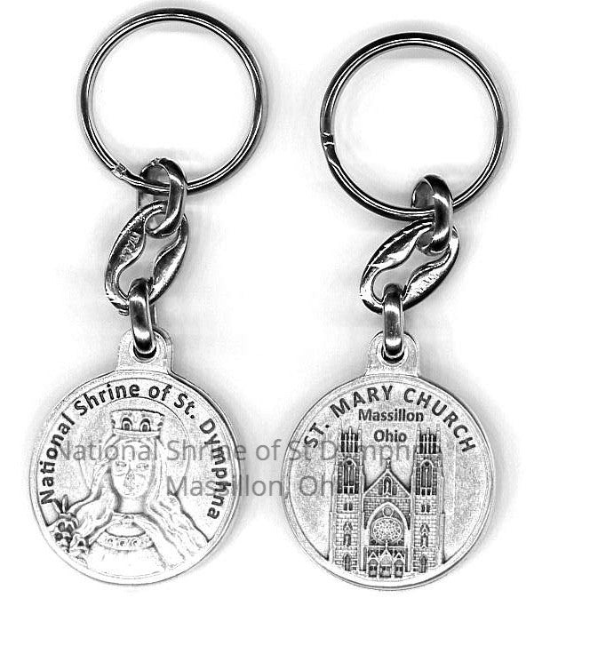 St. Dymphna Key Ring - Pocket Token Style