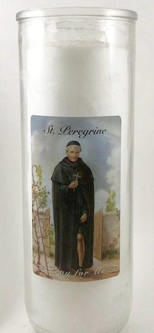 St Peregrine Glass Candle