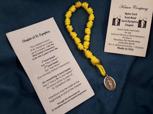 St Dymphna Knotted Cord Chaplet