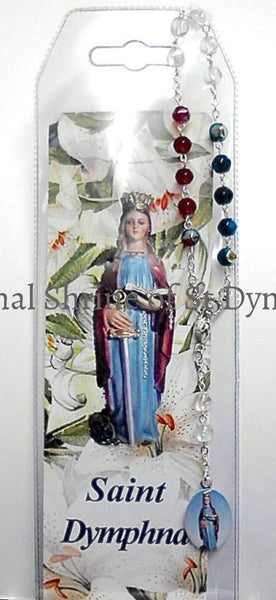 Multi-Color St. Dymphna Chaplet Rosaries Chaplets And Cases
