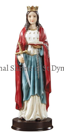 New St Dymphna 8-3/4 Resin Statue Statues