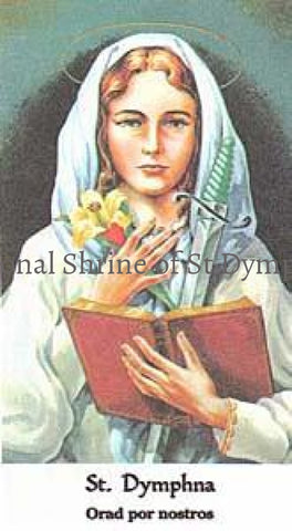 St. Dymphna Prayer Card (Laminated) - Spanish Cards
