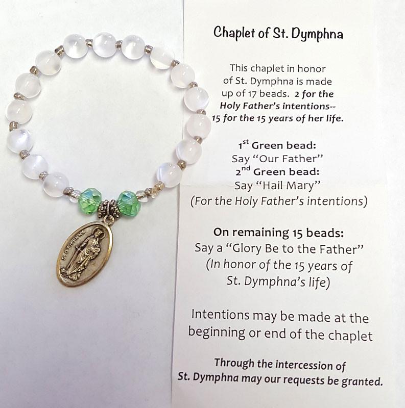 St Dymphna Bracelet, Anxiety Relief, Patron Saint of Depression Mental  Illness Autism Dementia Bipolar Disorder Choose Saint Bracelet - Etsy
