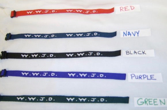 WWJD Bracelet Assorted Colors