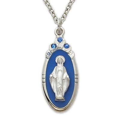 Sapphire Miraculous Medal